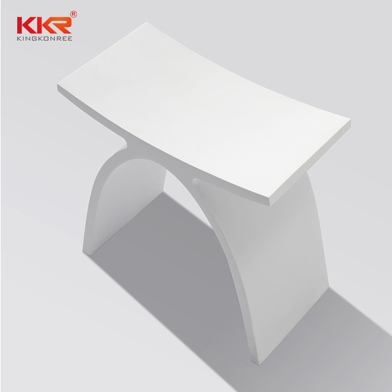 White Acrylic Solid Surface Bathroom Stool KKR-Stool-A