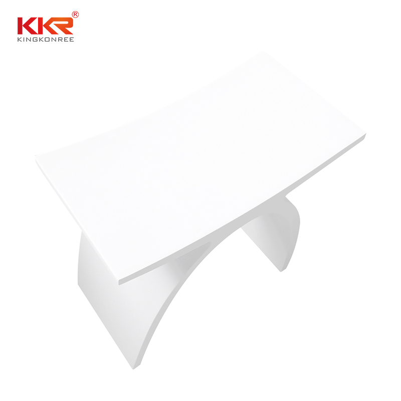White Acrylic Solid Surface Bathroom Stool KKR-Stool-A
