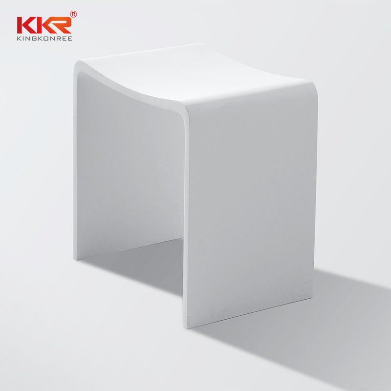 Best-selling Acrylic Solid Surface Bathroom Stool With Kinds Of Color For Choice KKR-Stool-B