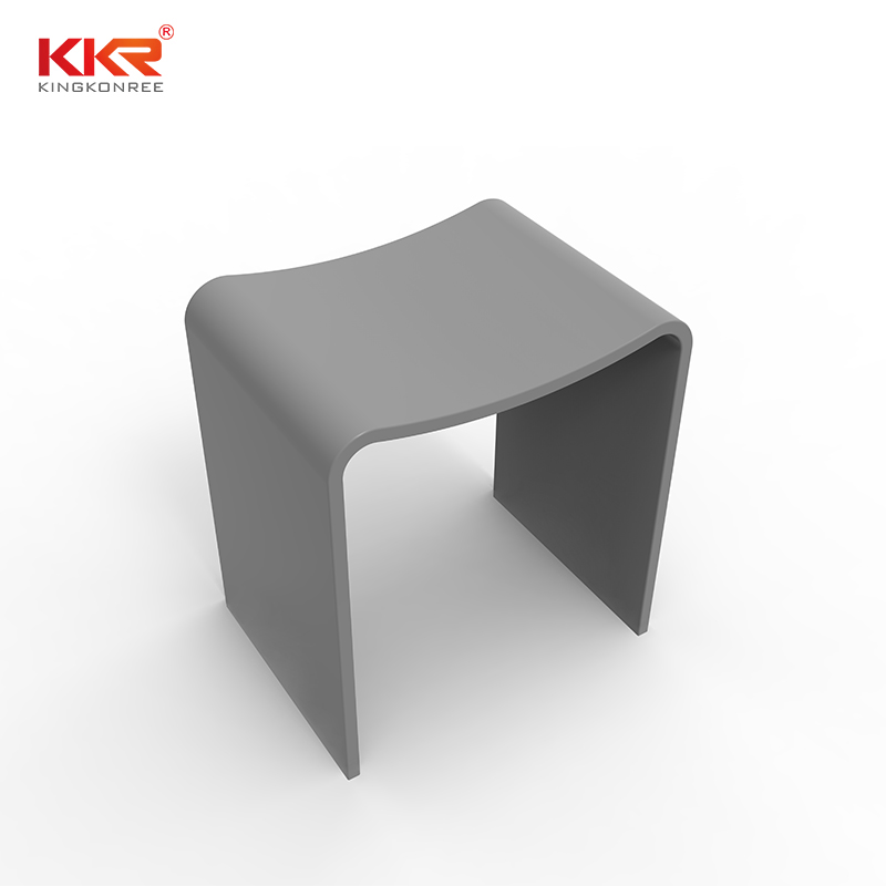Best Selling Acrylic Solid Surface Bathroom Stool With Kinds Of Color For Choice Stone Stools KKR-Stool-B