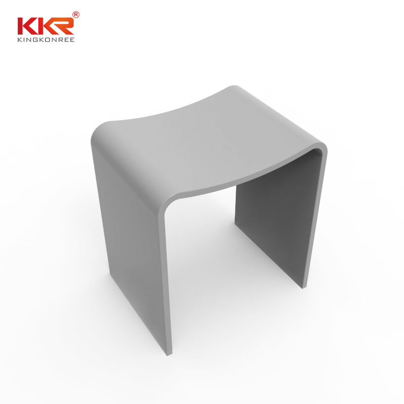 Best-selling Acrylic Solid Surface Bathroom Stool With Kinds Of Color For Choice KKR-Stool-B