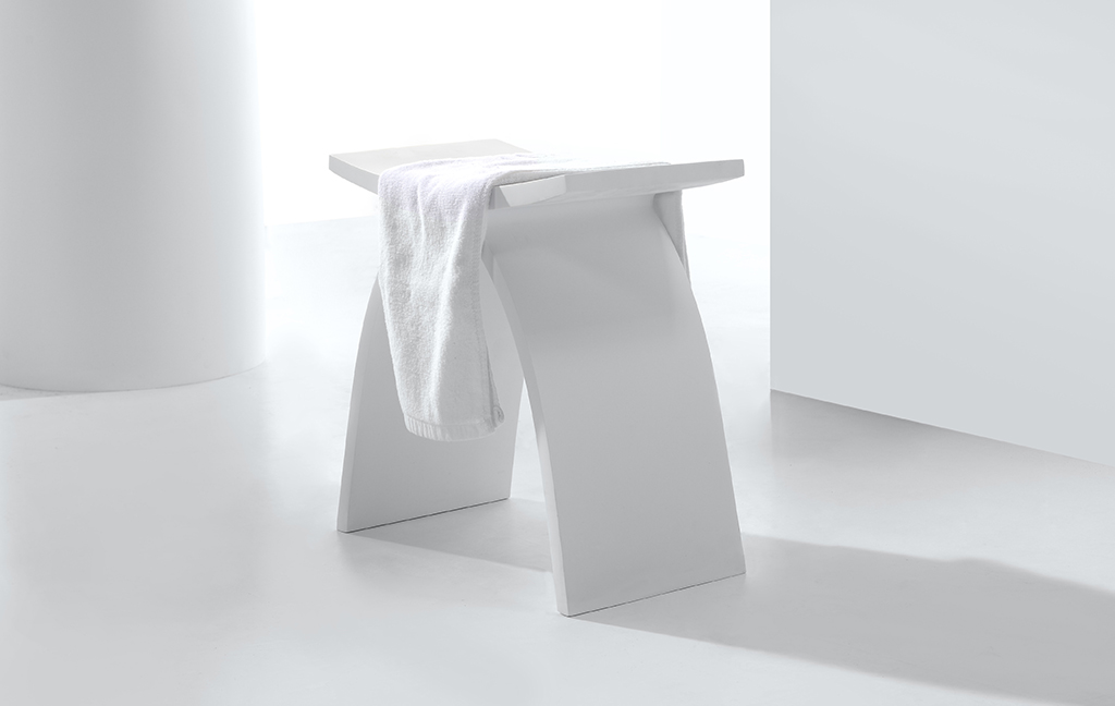 white bathroom stool advantage