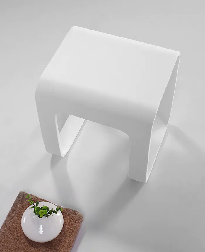 white acrylic bathroom stool stainless steel for home KingKonree