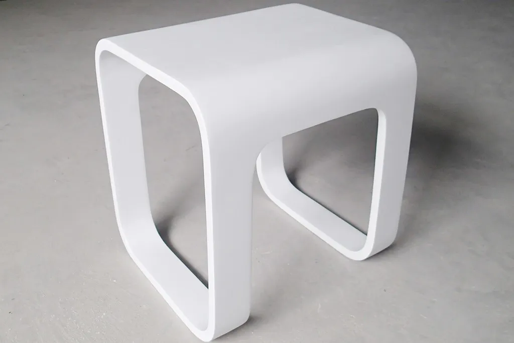 white acrylic bathroom stool stainless steel for home KingKonree