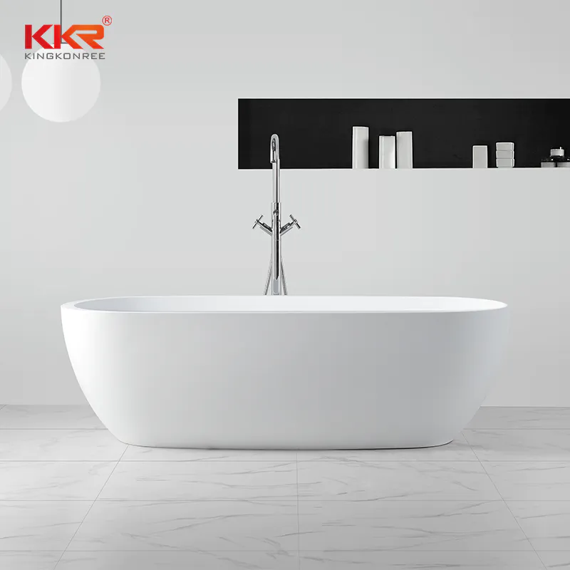 Five Star Hotel Standard Acrylic Solid Surface Freestanding Bathtubs KKR-B027