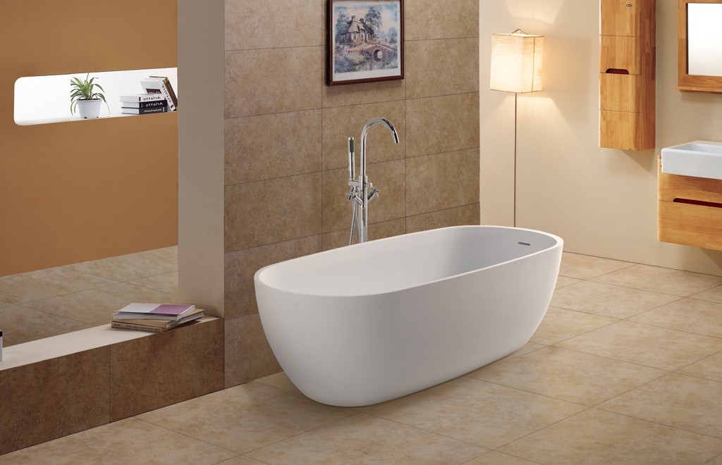 kkr acrylic Solid Surface Freestanding Bathtub selling diameter KingKonree Brand