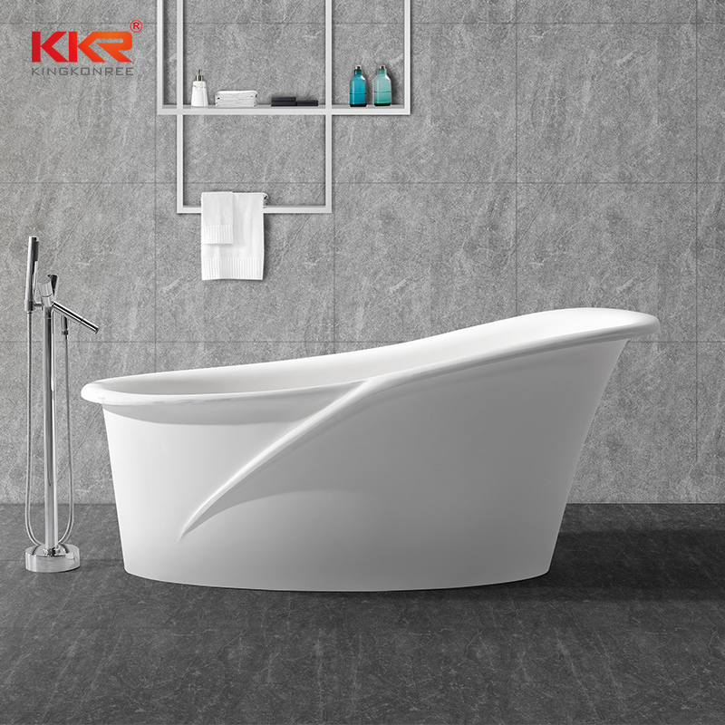 Modern Artificial Marble Acrylic Solid Surface Freestanding Bathtub KKR-B028