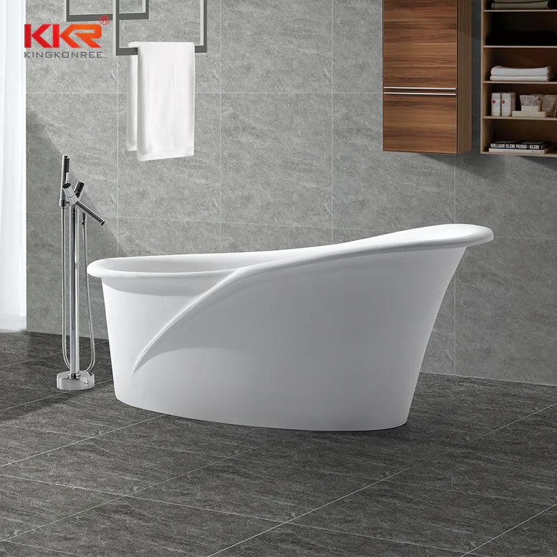 Modern Artificial Marble Acrylic Solid Surface Freestanding Bathtub KKR-B028