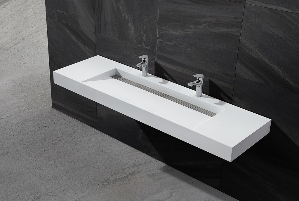 double small wall hung basin customized for bathroom