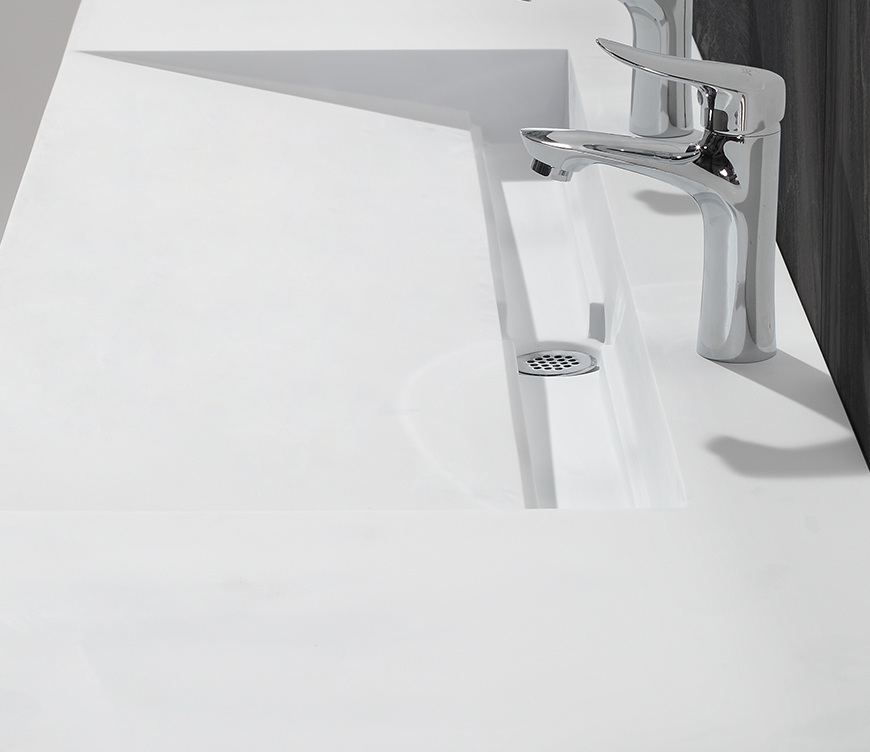 white Custom rectangle artificial wall mounted wash basins KingKonree kkr