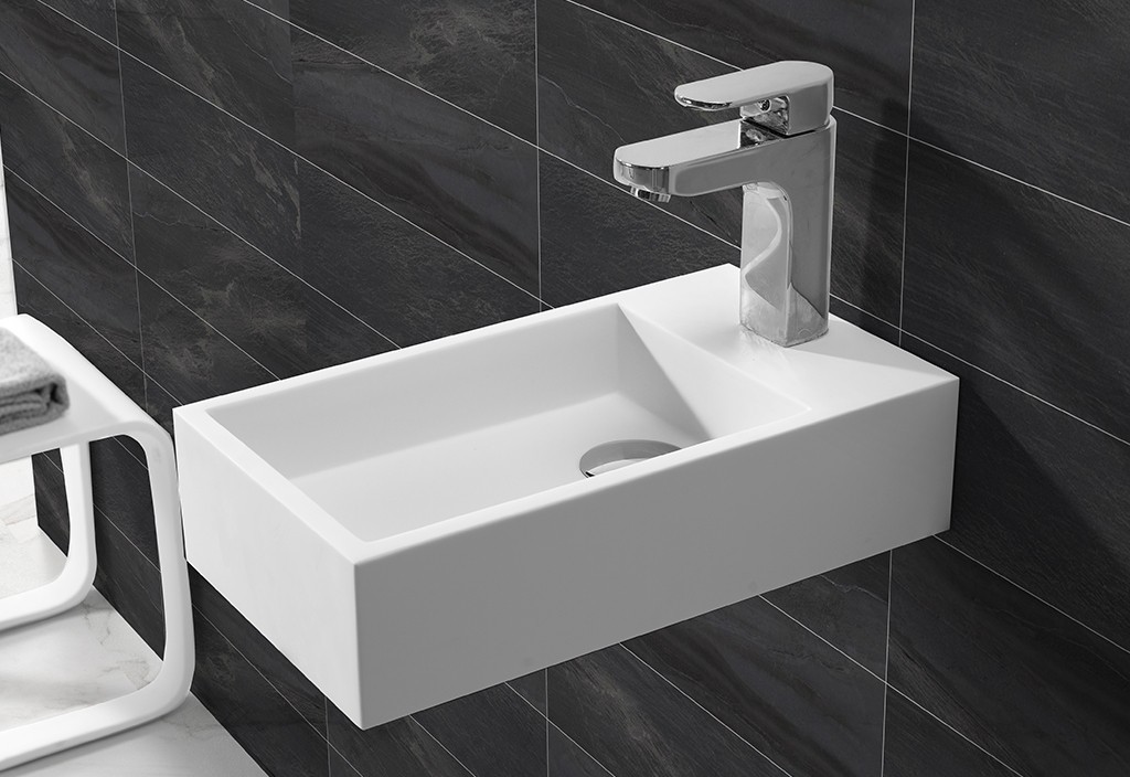 artificial wall hung bathroom basins customized for home