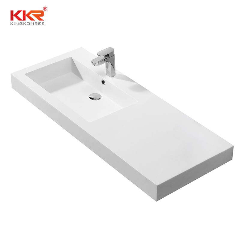 Dark Grey Acrylic Solid Surface Cabinet Basin KKR-1534