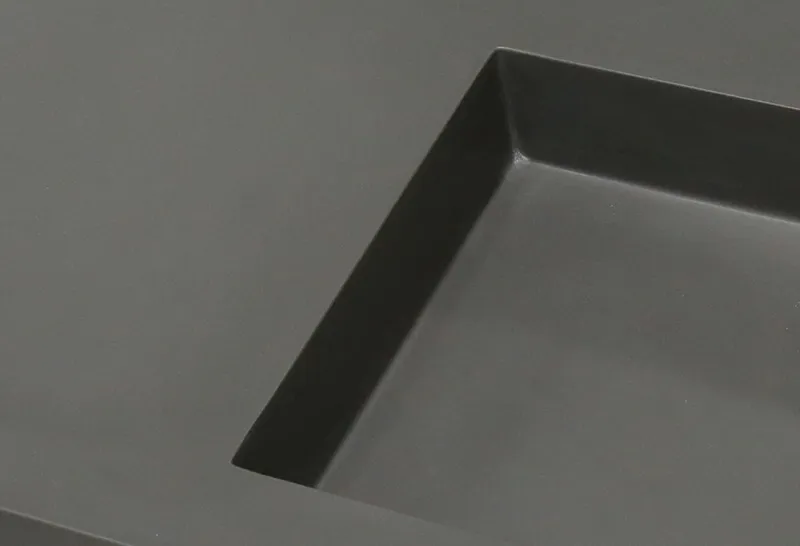 Dark Grey Acrylic Solid Surface Cabinet Basin KKR-1534