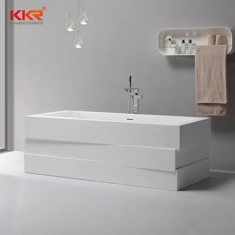Modern Design Acrylic Resin Stone Solid Surface Freestand Bath Tub KKR-B085