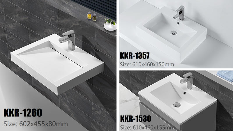 KingKonree white wash basin with cabinet online sinks for motel
