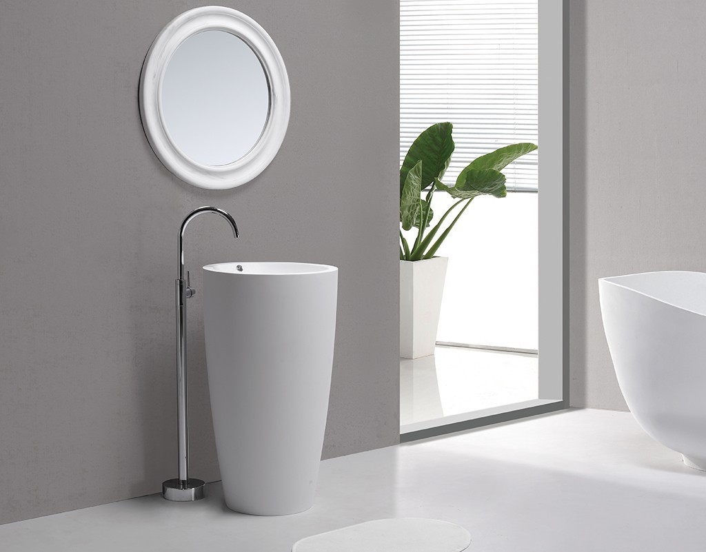 KingKonree Brand square free stone bathroom free standing basins acrylic