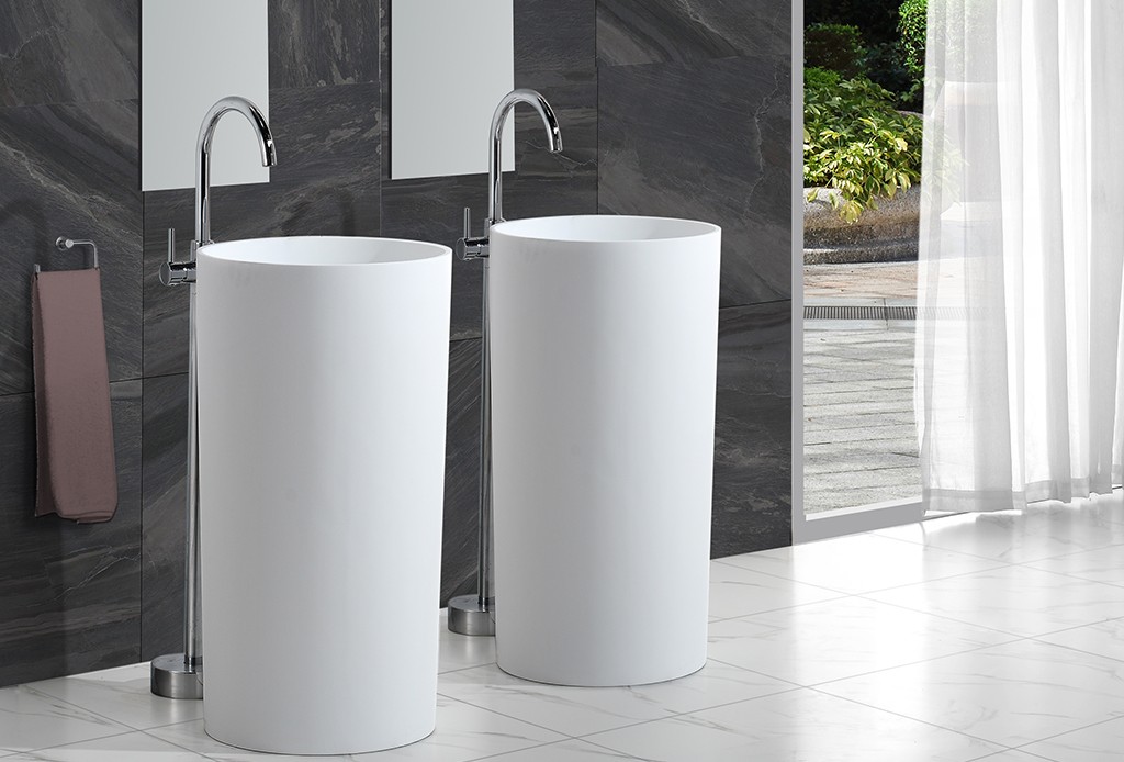 KingKonree freestanding pedestal sink supplier for bathroom-1