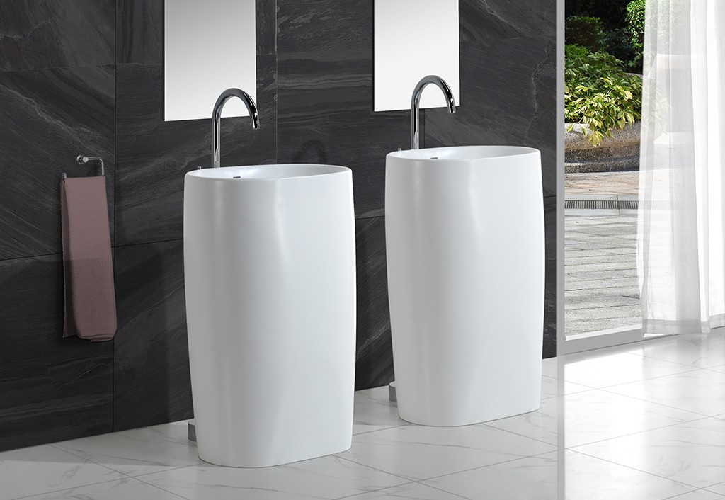 KingKonree artificial bathroom sink stand design for bathroom-1