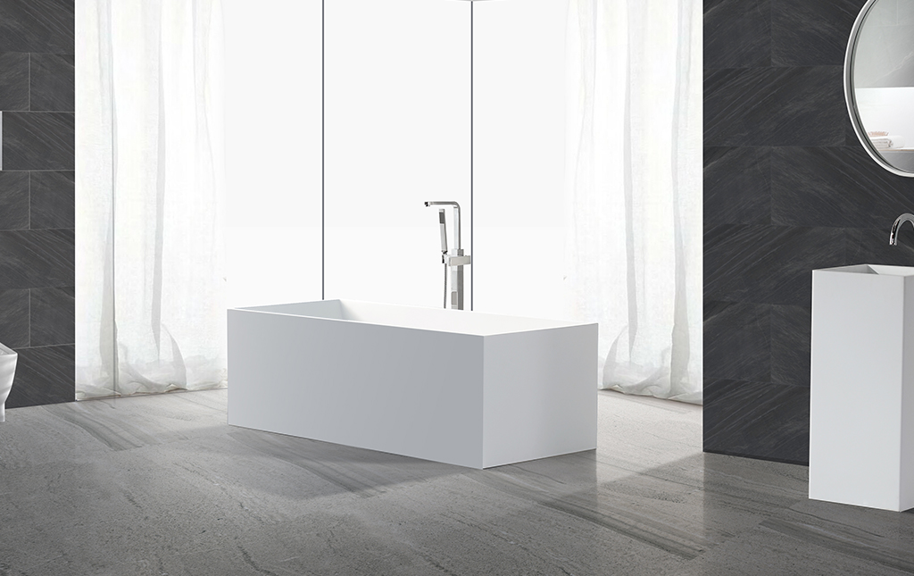 KingKonree rectangular freestanding bathtub free design for hotel-1