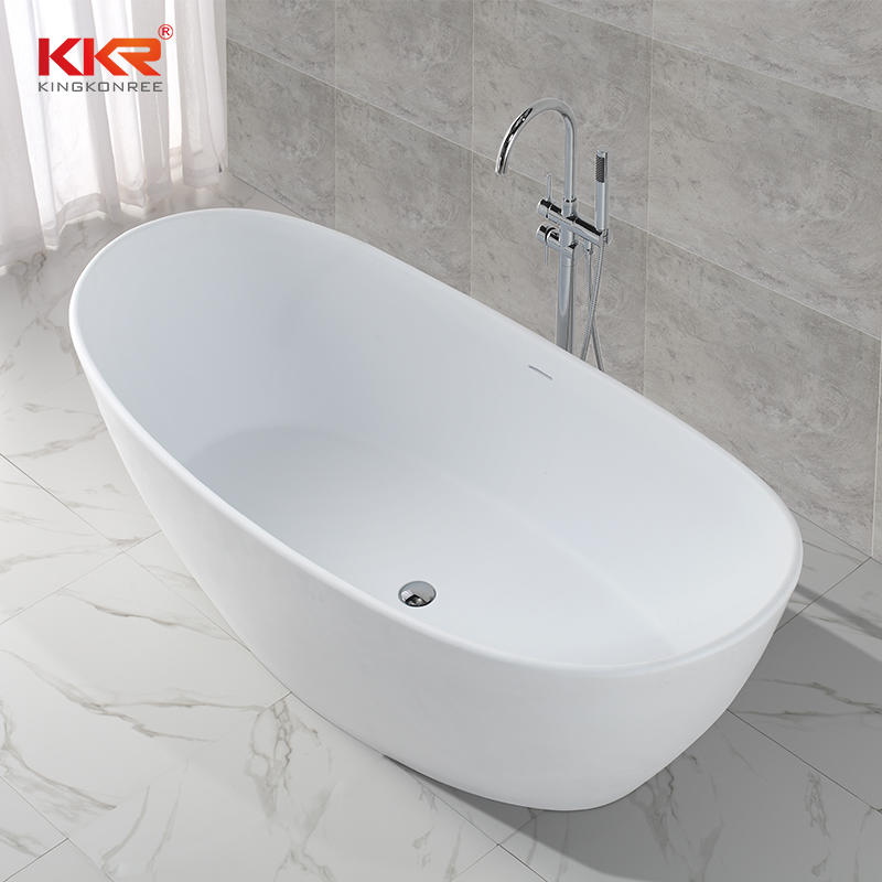 Durable And Easy Clean Acrylic Resin Stone Solid Surface Freestanding Bathtub KKR-B034