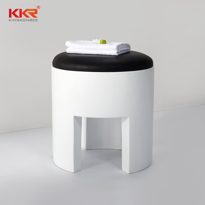 KKR Unique Designs Bathroom Solid Surface Stool Made By Mould KKR-Stool-C