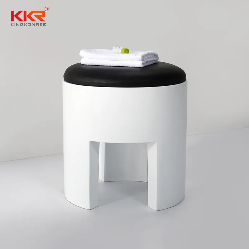 KKR Unique Designs Bathroom Solid Surface Stool Made By Mould KKR-Stool-C