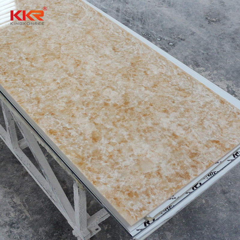 144 Inch Modified Acrylic Marble Texture Pattern Solid Surface Sheets KKR-M8802