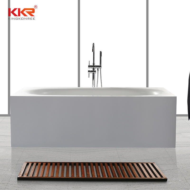 180CM Length Rectangle Acrylic Stone Solid Surface Freestanding Bath Tub KKR-B035