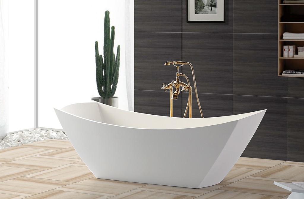 Solid Surface Freestanding Bathtub rectangle ellipse KingKonree Brand