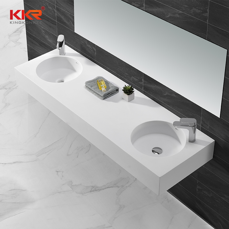 Hot Sales Artificial Marble Stone Resin Solid Surface Wall Mount Basin KKR-1272