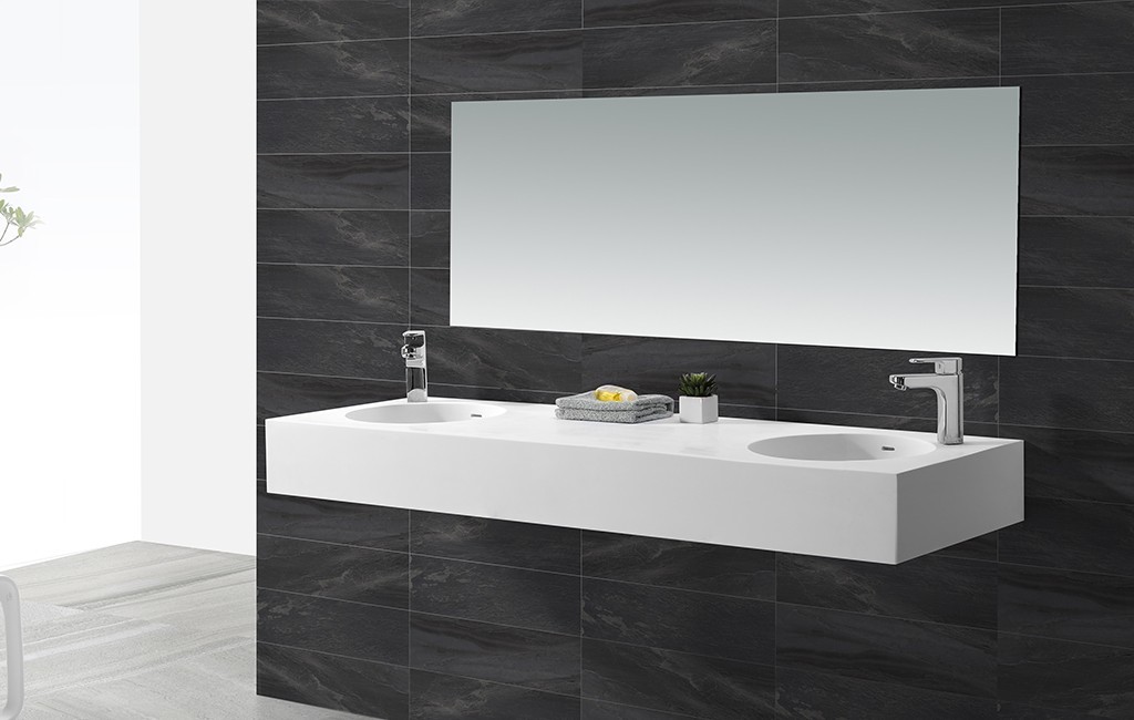 wall mounted bathroom basin wall-hung white wash KingKonree Brand wall mounted wash basins