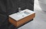 wooden cloakroom basin with cabine sinks for toilet