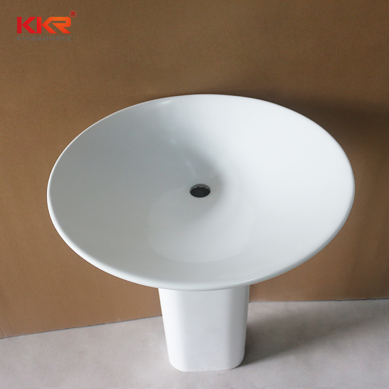 Unique Design Acrylic Solid Surface Freestanding Wash Basin KKR-1392