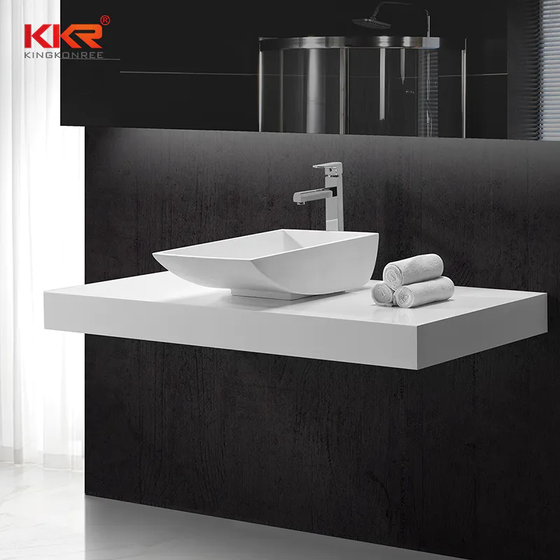 Hot Sale Polymarble Stone Resin Above Counter Wash Basin KKR-1314
