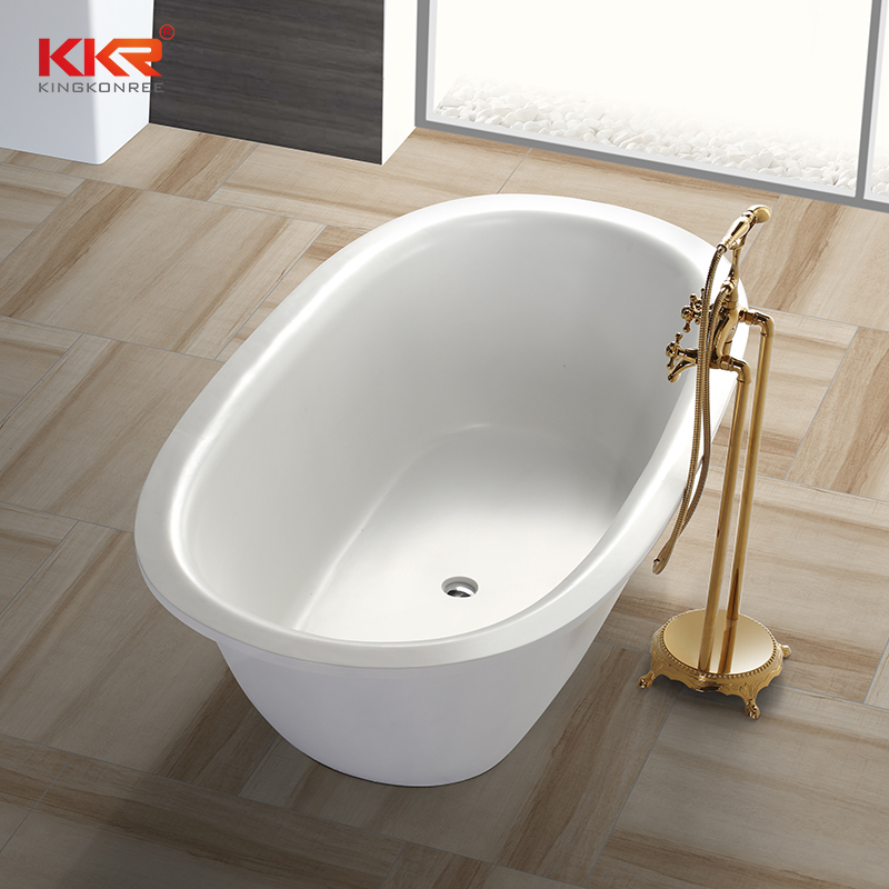 High Quality Indoor Solid Surface Modern Free Standing Bathtub KKR-B040