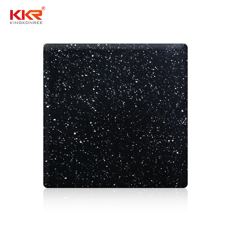 Small Sparkle Chips Artificial Marble Solid Surface Sheets KKR-M1673