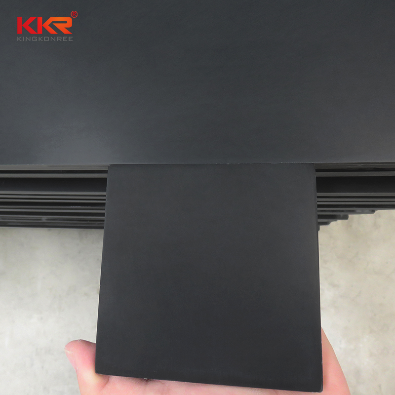 Nocturne Color Pure Black Modified Acrylic Solid Surface Sheets KKR-M1718