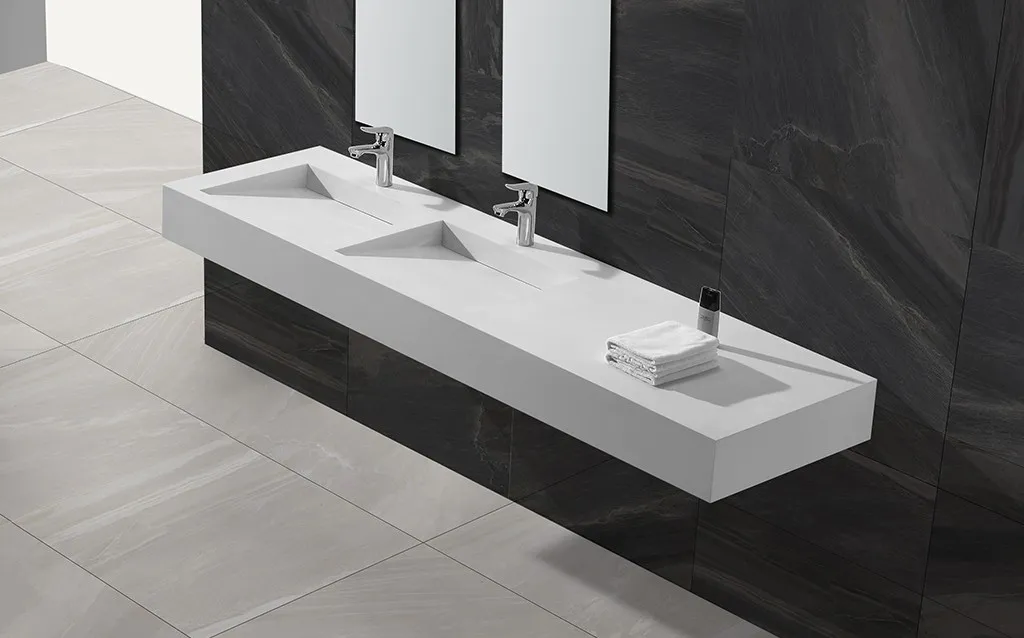 sturdy rectangular wash basin customized for bathroom