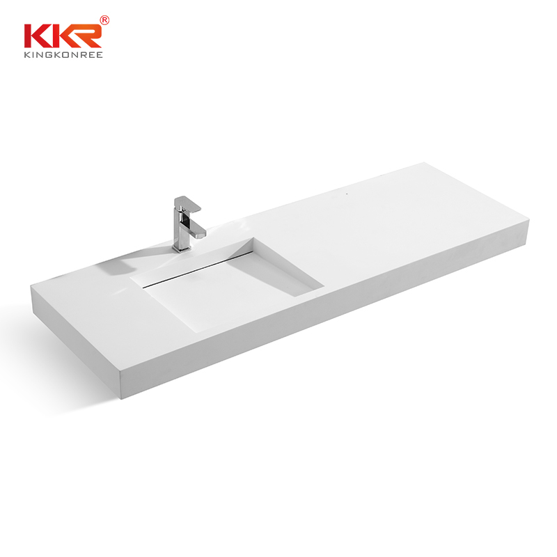 Small Slope Design Acrylic Solid Surface Wall Hang Wash Basin KKR-1333
