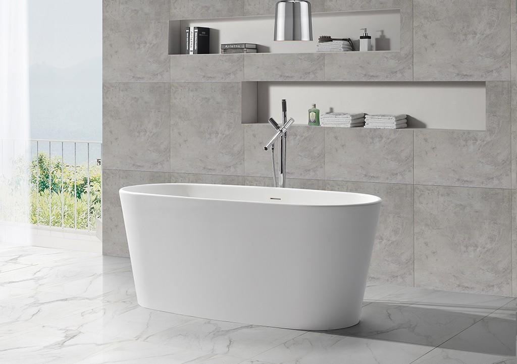 sales Solid Surface Freestanding Bathtub ellipse floor KingKonree Brand