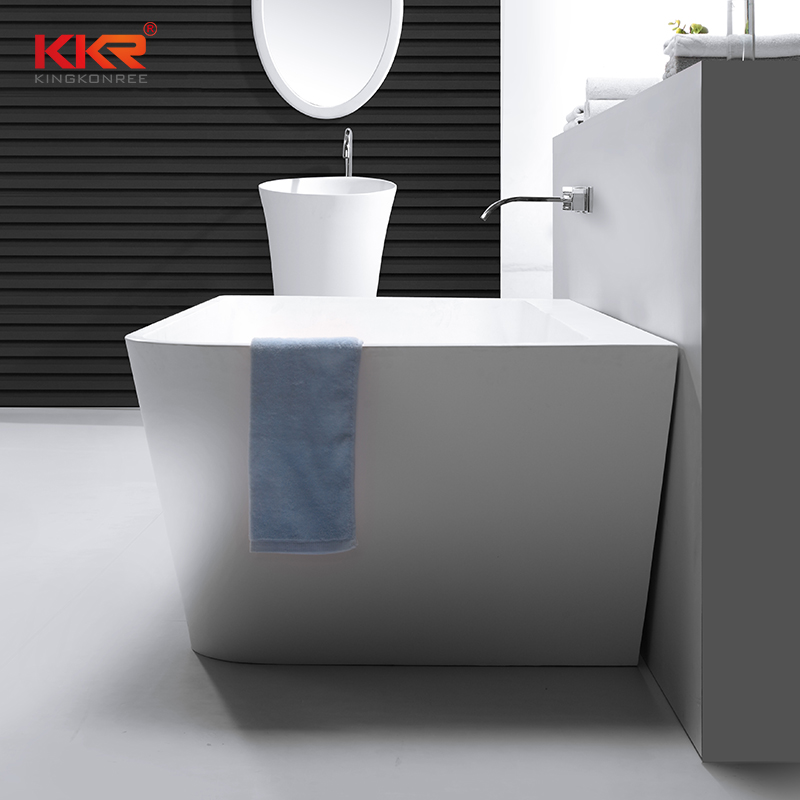 Against Wall Solid Surface Bathtub KKR-B053