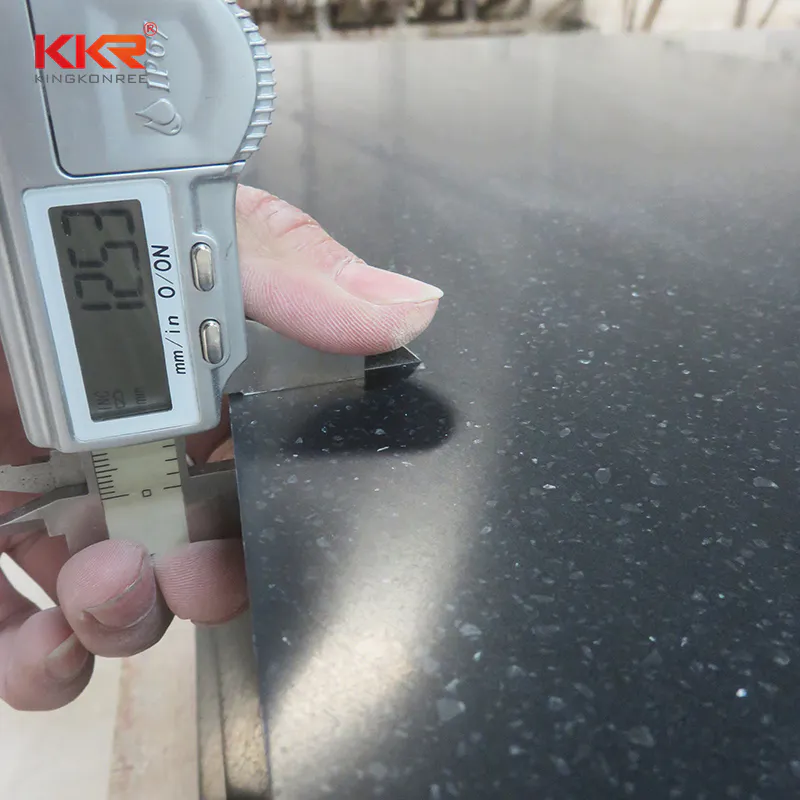Black Chips Color Acrylic Stone Solid Surface Sheet KKR-M1675