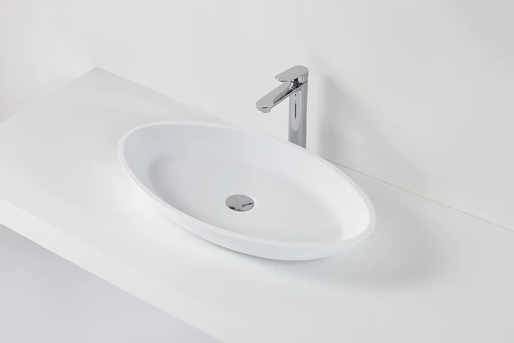 sanitary ware square above counter bathroom sink resin for home KingKonree
