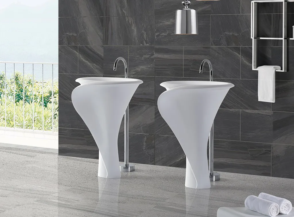 stone acyrlic marble bathroom free standing basins KingKonree manufacture