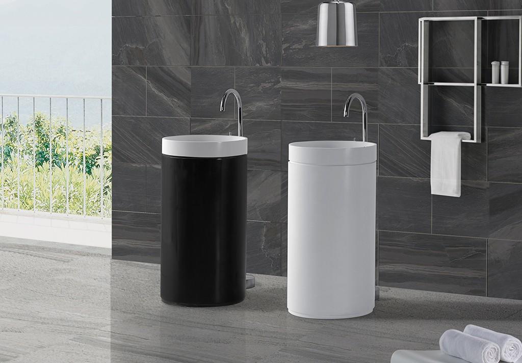 KingKonree pan shape freestanding vanity basins resin for home