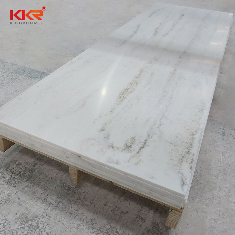 Artificial Marble Veining Pattern Acrylic Solid Surface Sheet KKR-M8826