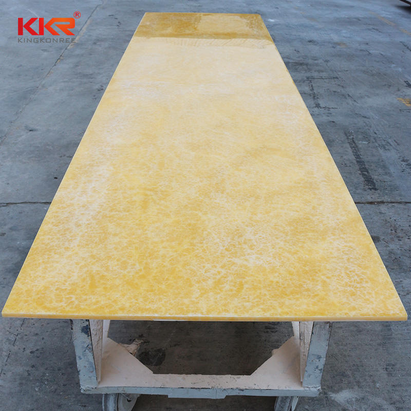 Yellow Translucent Acrylic Solid Surface Sheet KKR-A005