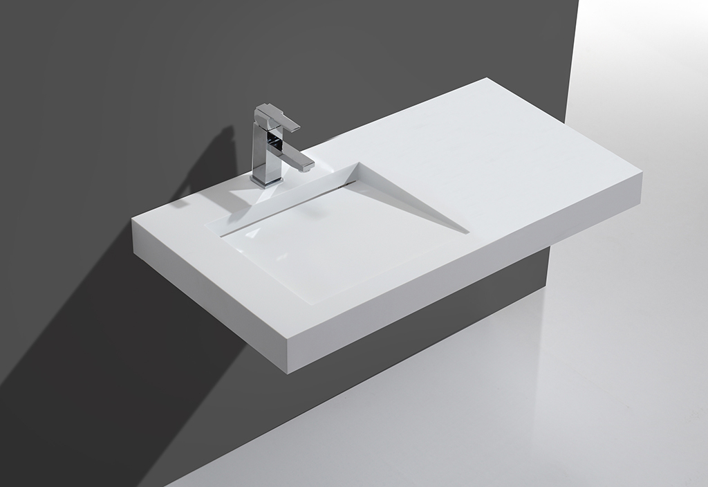 slope concrete wall hung basin supplier for hotel
