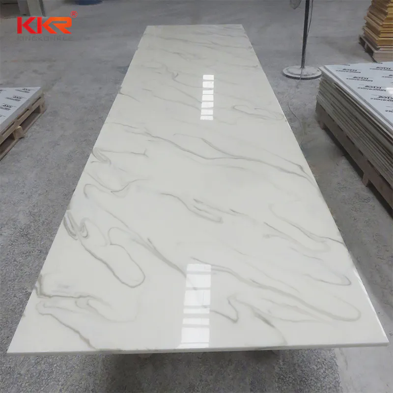 Artificial Marble Texture Pattern Solid Surface Sheets KKR-M8818