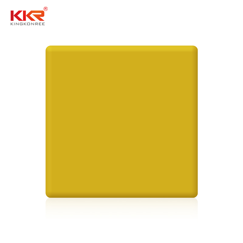 3660mm Length Yellow Color Acrylic Solid Surface Sheet KKR-M1703